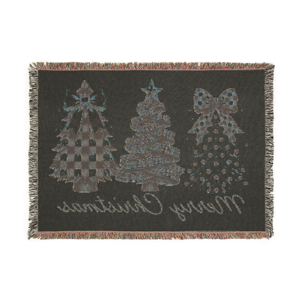 Merry Christmas Vintage Christmas Tree Woven Blanket🎄✨