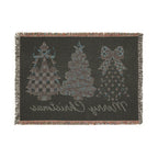 Merry Christmas Vintage Christmas Tree Woven Blanket🎄✨