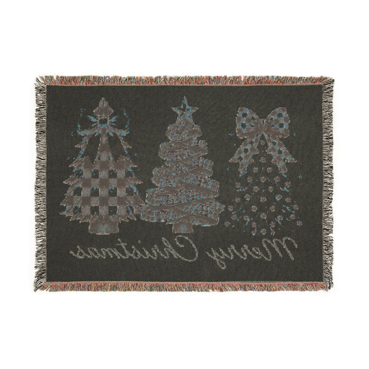 Merry Christmas Vintage Christmas Tree Woven Blanket🎄✨