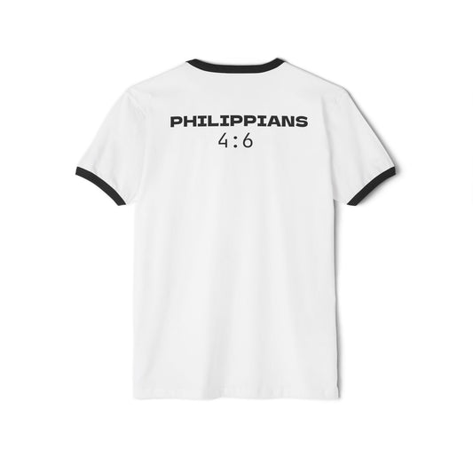 Unisex Cotton Ringer T-Shirt with Inspirational Text, Casual Tee for Spiritual Individuals, Christian Faith Apparel, Motivational Gift [...]