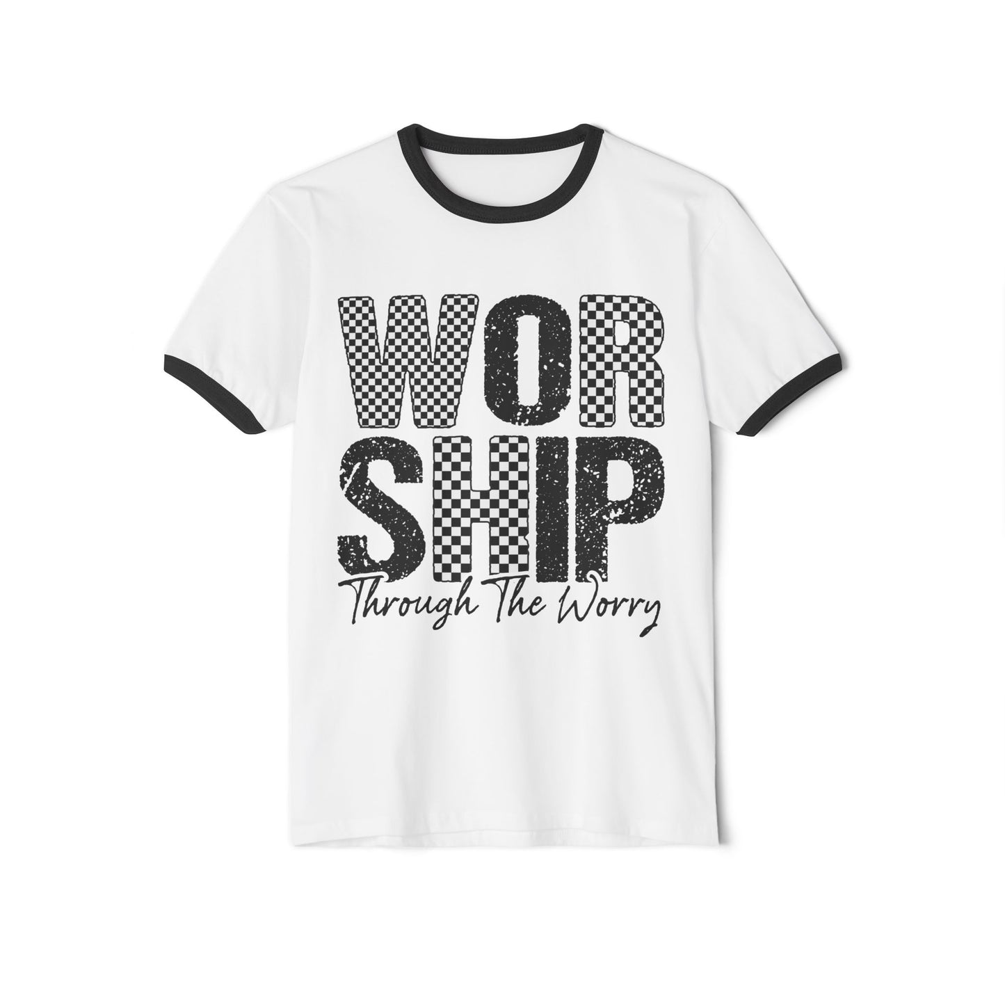 Unisex Cotton Ringer T-Shirt with Inspirational Text, Casual Tee for Spiritual Individuals, Christian Faith Apparel, Motivational Gift [...]