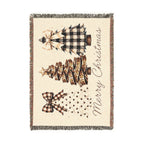 Merry Christmas Vintage Christmas Tree Woven Blanket🎄✨