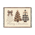 Merry Christmas Vintage Christmas Tree Woven Blanket🎄✨