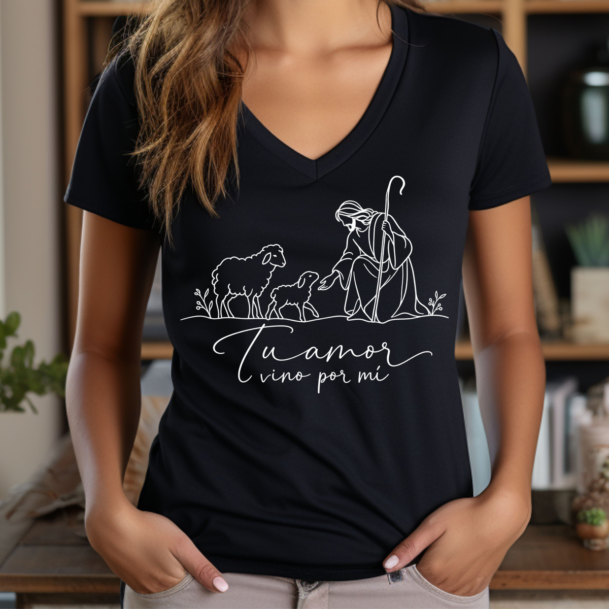 🤍 Camiseta Cristiana “Tú Amor Vino Por Mí” ✝️