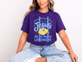 Purple Jesus He Be Makin' Lemonade tee with the lemonade graphic